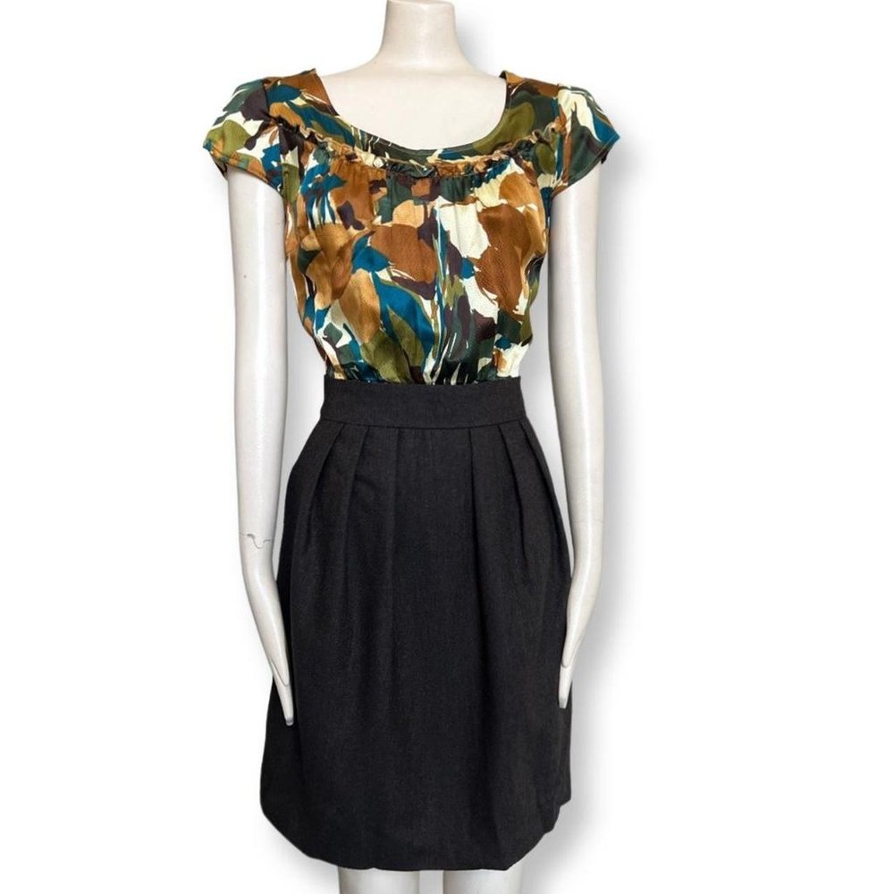 Anthropologie Dress TABITHA TWEEDY LEAVES DRESS